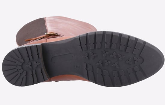 Hush Puppies Vanessa Leren Dames Tan Enkellaarzen Met Hoge Hak - Image 4