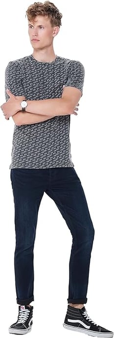 Only and Sons Men's Skinny Fit Stretch Jeans Blue