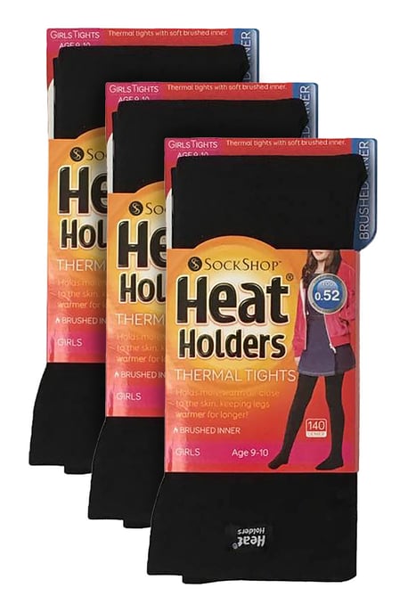 Heat Holders - 3 paar thermo winterleggings voor meisjes - Zwart - Image 2