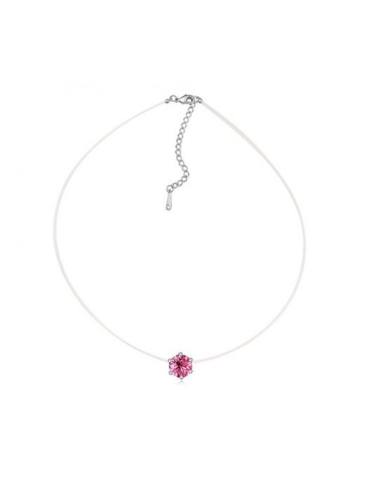 Onzichtbare ketting - zilver en roze - Image 1