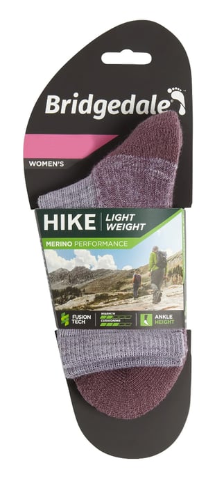 Bridgedale - Dames Wandelsokken van Merinowol - Heather / Damson - Image 2