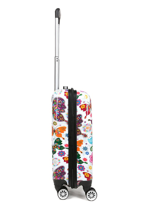 Hard Shell Printed 4 Wheel Travel Cabin Luggage Suitcase