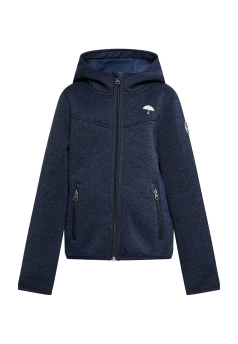 Schmuddelwedda Gebreide fleeceblouse meisjes (kinderen) marine gem - Image 1