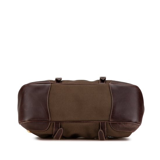Vintage Prada Canapa Logo Satchel Bruin - Image 3