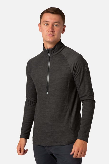 Bodyfit Pro Zip Neck Baselayer Black