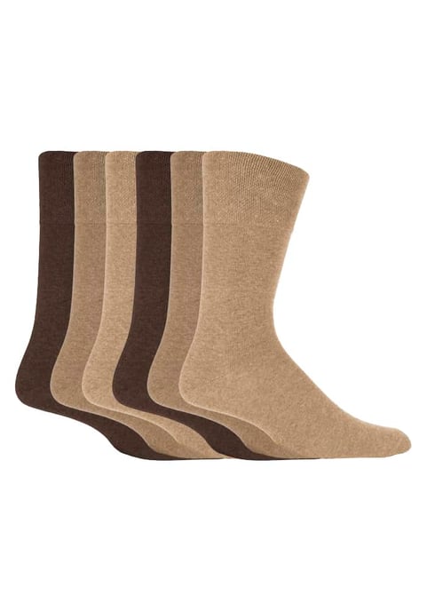 6 paar sokken zonder elastiek herensokken met zachte grip 39-45 Uk - MGG103 - Image 1