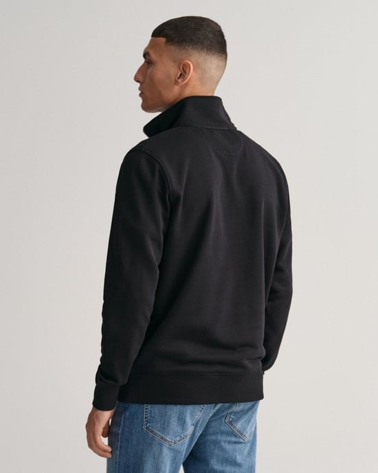 GANT Mens Regular Fit Shield Logo Half Zip Sweatshirt - Image 2
