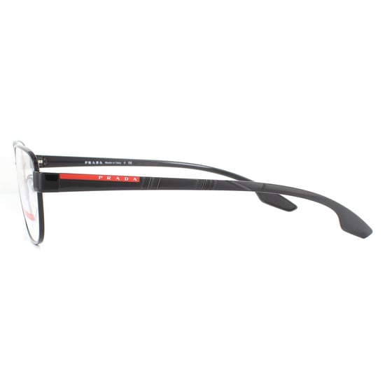 Prada Sport Rectangular Black Rubber Mens Glasses Frames