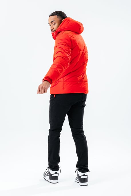 Hype Red Luxe Short Line Men's Padded Jacket