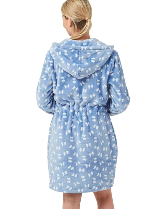 Snowflake Fleece Hooded Robe