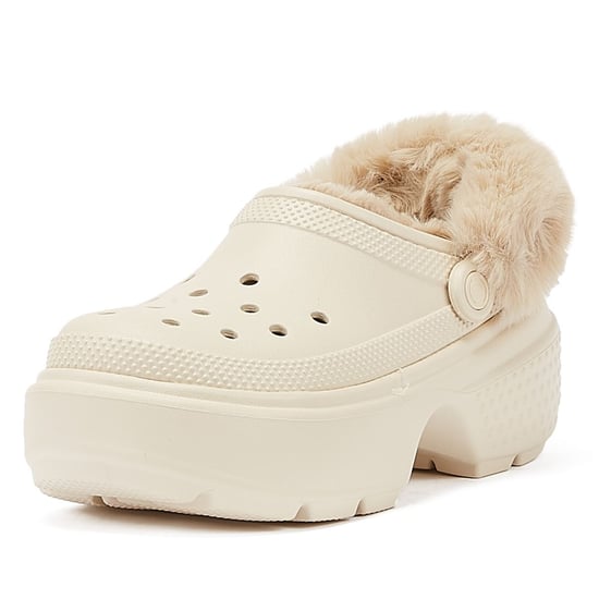 Crocs Stomp Gevoerd Klomp Dames Beige Sandalen - Image 3