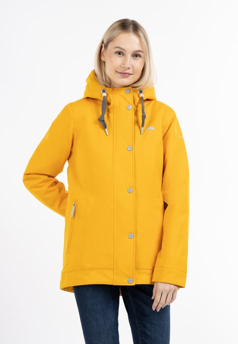 Schmuddelwedda Winterjas gemaakt van gerecycled polyester Dames mosterd - Image 3