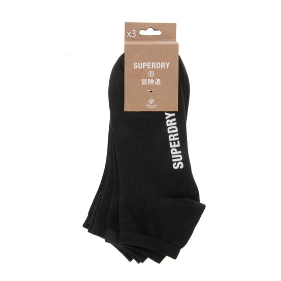 Men's Superdry 3 Pack of Trainer Socks in Black
