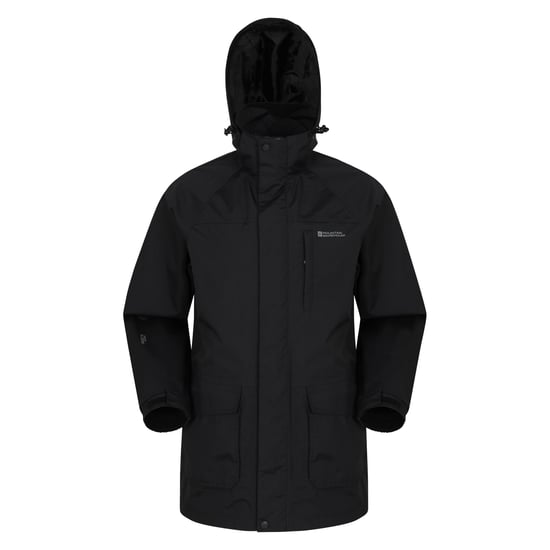 Mountain Warehouse Heren Glacier II Lange Waterdichte Jas (Zwart) - Image 1