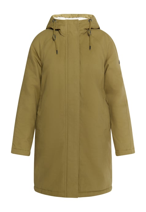 Dreimaster Winter parka Dames lichte olijf - Image 1