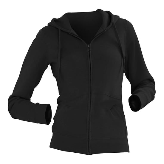 Russell Ladies Premium Authentic Zipped Hoodie (3-Layer Fabric) (Black)