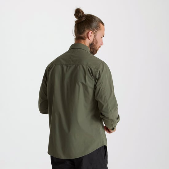 Craghoppers Mens Expert Kiwi Long-Sleeved Shirt (Cedar Green)
