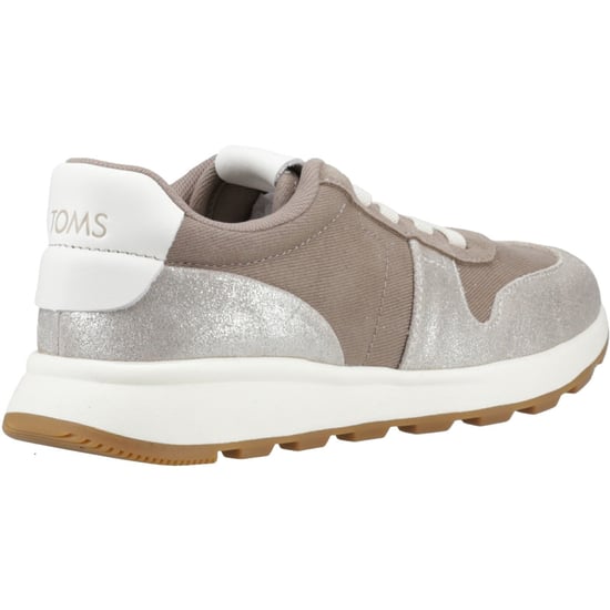 TOMS TRVL Lite Retro Leren Damestrainers Zilver - Image 2