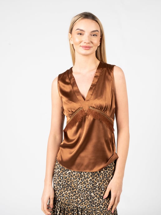 Pinko Top Sabino Vrouw bruin - Image 3