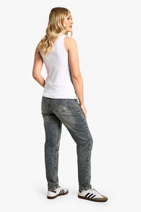 Maternity Basic High Waisted Mom Jeans - Image 2