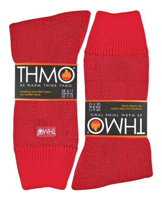 THMO - Fleece gevoerde thermo wintersokken voor heren - Rood - Image 2