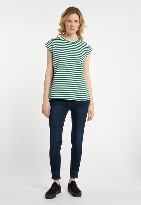 Dreimaster T-shirt Dames Groen Wit - Image 2