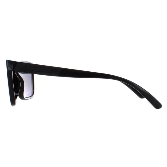 Arnette Rectangle Unisex Matte Black Dark Grey Polarized AN4283 Shyguy
