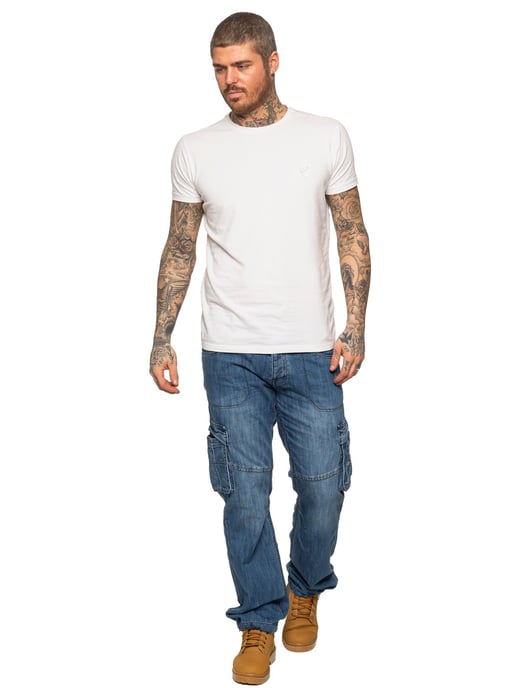 Enzo | Heren Combat Denim Jeans - Blauw - Image 5