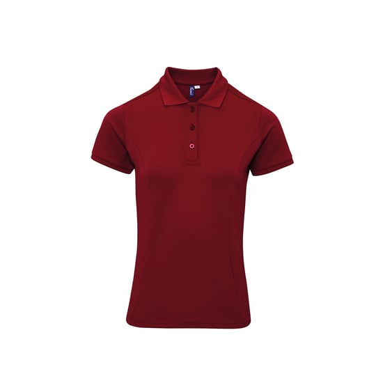 Premier Dames/dames Coolchecker Plus Piqu Polo met CoolPlus (Bourgondië) - Image 1