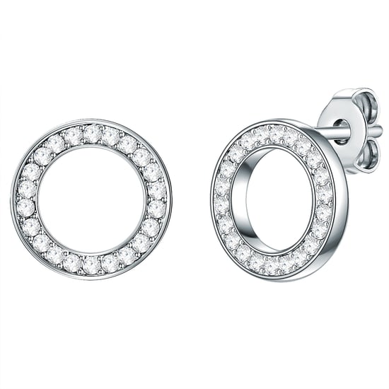 Stud earring sterling silver embellished with swarovski crystals® white Rafaela Donata - Image 1