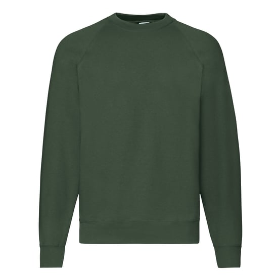 Fruit of the Loom Heren Klassiek Raglan Sweatshirt (Fles groen) - Image 1
