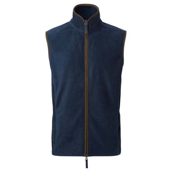 Premier Heren Artisan Fleece Gilet (Marine / Bruin) - Image 1