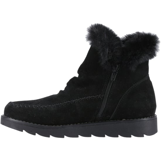 Hush Puppies Moira Suède Dames Zwart Laarzen - Image 4