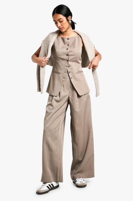 Tailored Pinstripe Waistcoat - Image 3