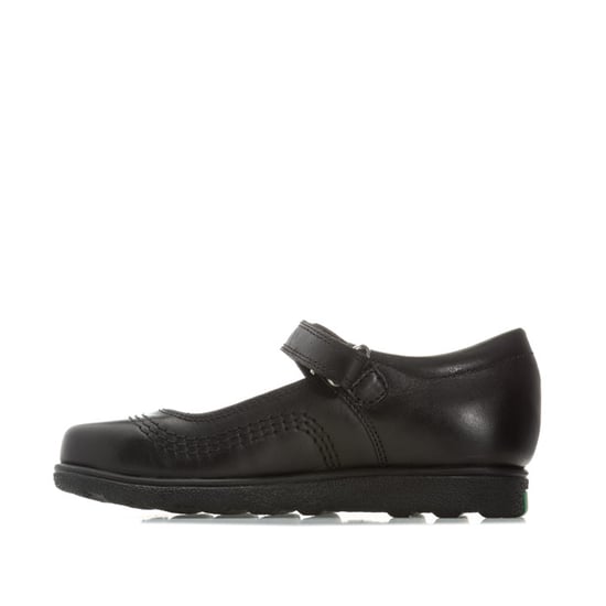 Girl's Kickers Children Fragma Pop Leather Shoes in Black - Image 5