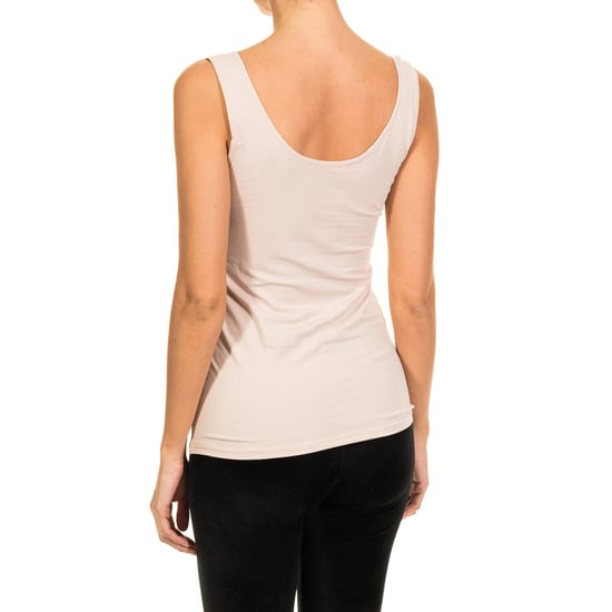Women's Wide Strap Round Neckline Lightweight Fabric T-shirt 1045201