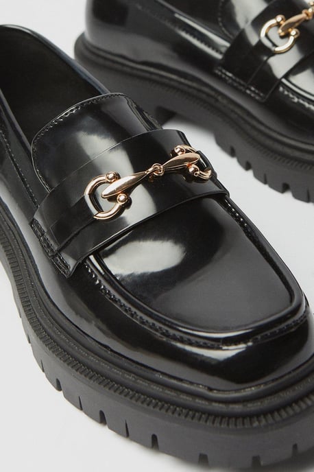 Faith: Nola Chunky Square Toe Penny Loafers - Image 4