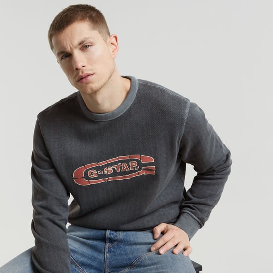 G-Star RAW Destroyed G Logo Washed Sweater - Image 5