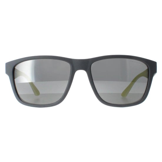 Armani Exchange Square Mens Matte Grey Grey Mirror Silver AX4135S