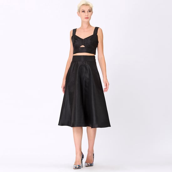 Wijd uitlopende taffeta rok - Image 4