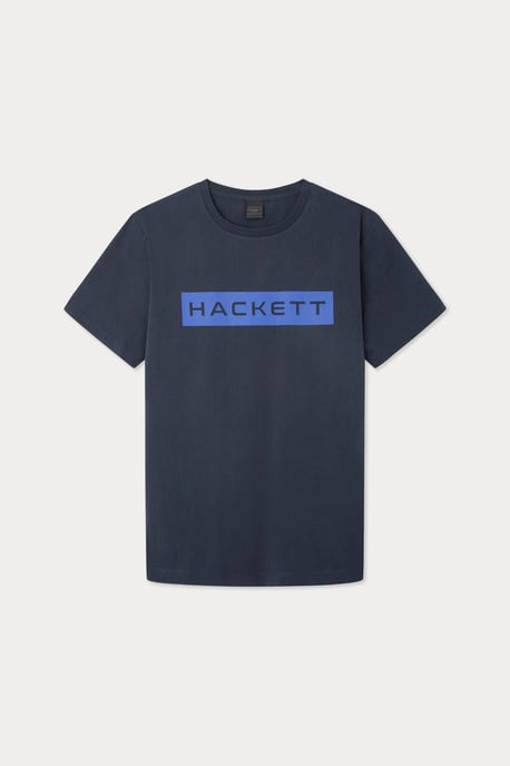 Hackett Sport Essential Box Logo Short Sleeve T-shirt Navy