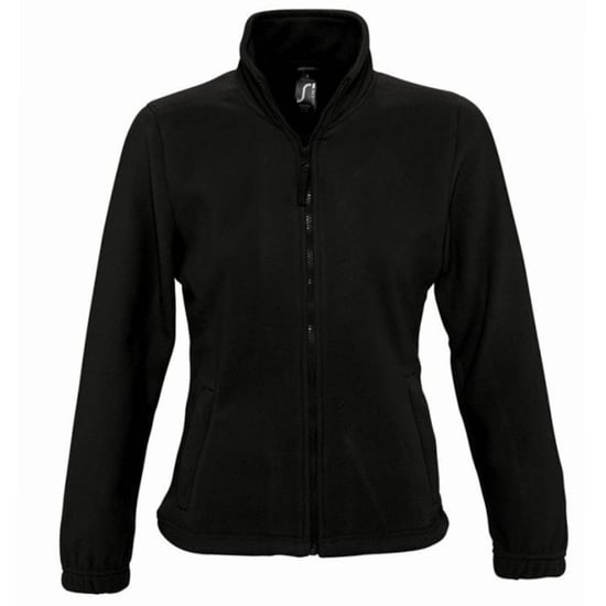 SOLS Womens/Ladies North Full Zip Fleece Jacket (Black)