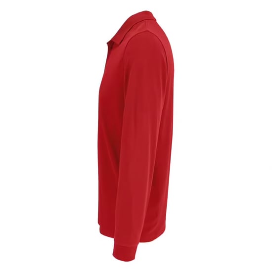 SOLS Unisex poloshirt met lange mouwen van katoen voor volwassenen (Rood) - Image 3