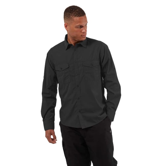 Craghoppers Mens Expert Kiwi Long-Sleeved Shirt (Black)