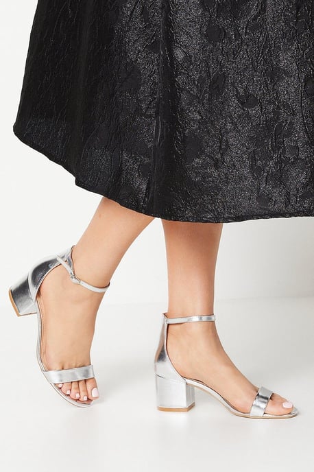 Thelma Ankle Strap Medium Block Heeled Sandals - Image 1
