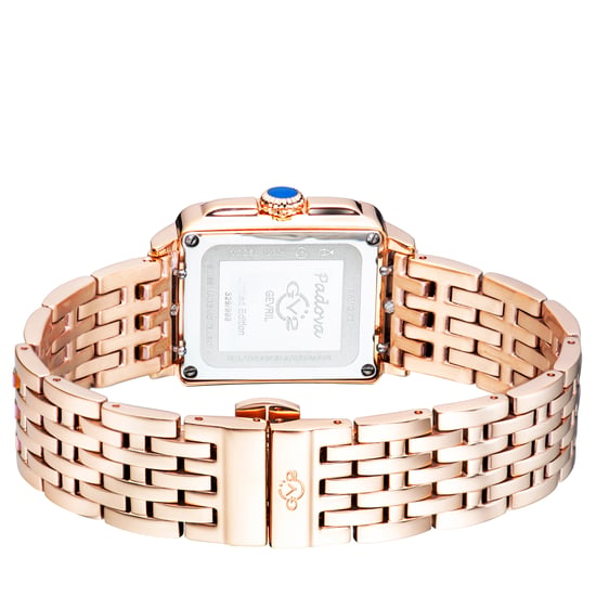 GV2 Dameshorloge Padova 12306B Zwitsers Quartz Parelmoer Diamant Rose Goud Roestvrij Staal - Image 2