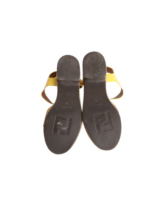 Fendi Cross Enkelband Sandalen in Multicolor Leren Lak - Image 6