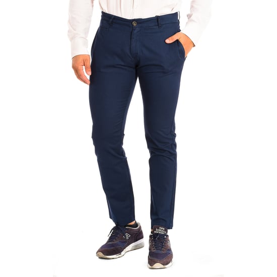 Long trousers with straight cut and hems TMT014-TL121 for men
