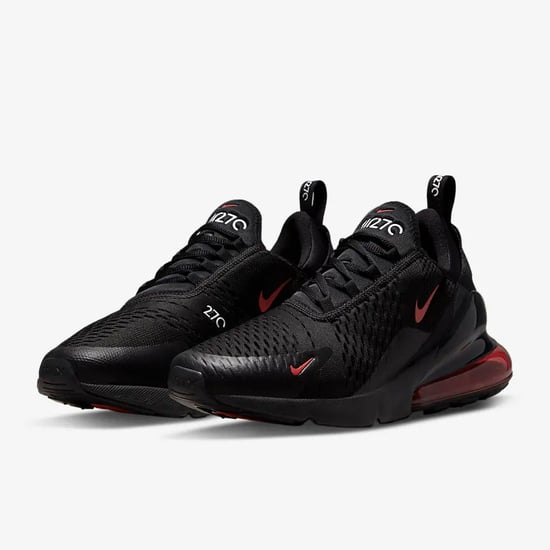 Nike Air Max 270 Trainers, Black/White/University Red - Image 4