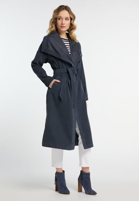 Dreimaster Cupro jas Dames marine - Image 2